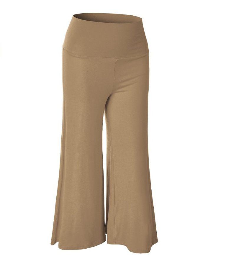 SZ60023-2 Womens Fashionable Wide Leg Pants Casual Ladies Loose Trousers